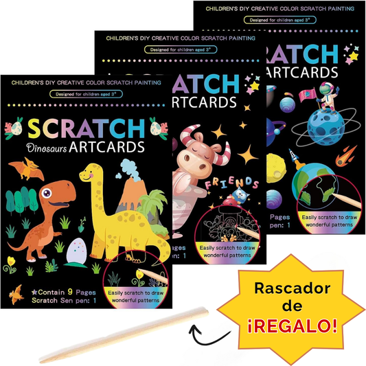 Láminas de Dibujo Infantil para Rascar y Descubrir