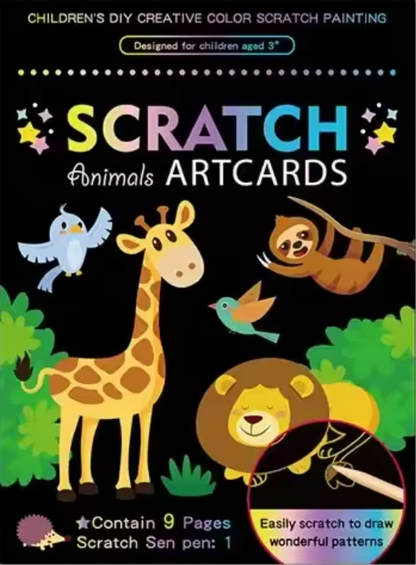 Láminas de Dibujo Infantil para Rascar y Descubrir