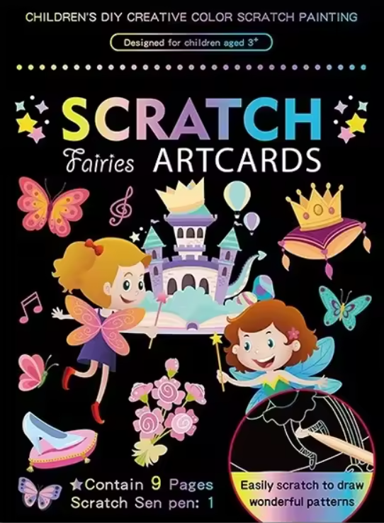 Láminas de Dibujo Infantil para Rascar y Descubrir