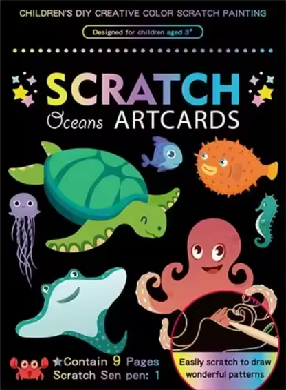 Láminas de Dibujo Infantil para Rascar y Descubrir