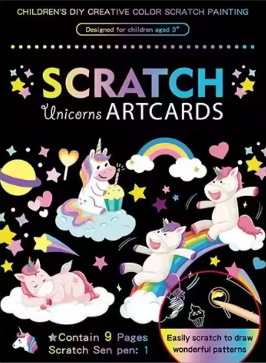 Láminas de Dibujo Infantil para Rascar y Descubrir